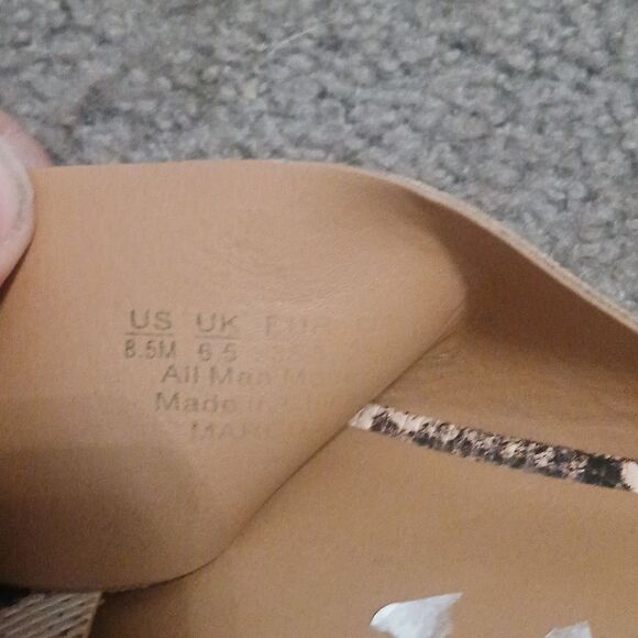 Franco Sarto Marcos snakeskin print slides sandals Sz 8.5 EUC - Picture 8 of 8